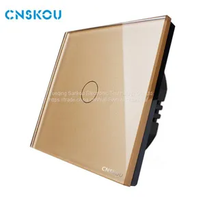 2017 New Design Cnskou Smart Home 1gang1way Glass Panel Touch Light Switch thumbnail-3
