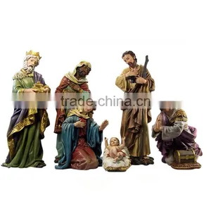Religious Resin Holy Family Nativity Figurine thumbnail-1