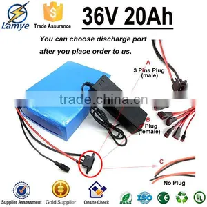 Electric Bicycle 36v 20Ah Rechargeable Electric Bicycle Battery Pack Alu Cased thumbnail-5