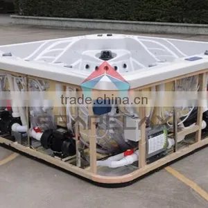 2017 Shenzhen China Supply Water-Proof TV and Massage Spa 7 Person Hot Tub thumbnail-6