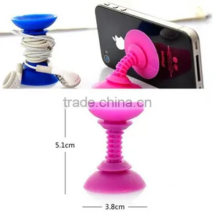 2014 Newest Smart Mini Silicone Phone Sucker Stand Two-side Sucker thumbnail-3