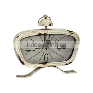 Metal Antique White Table Clock thumbnail-1
