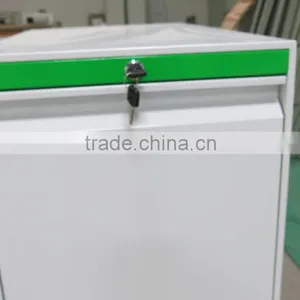 Steel Metal Hand-pull Sliding Desk Side Cabinet Table Storage Cabinet Cupboard thumbnail-3