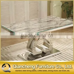 Glass Dining Table Metal and Glass Furniture Foshan Steel Furniture thumbnail-4