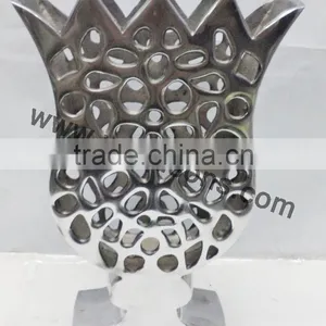 Modern Style Silver Engraved Black Metal Small Handmade Flower Vase thumbnail-6