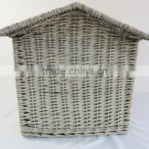 Custom Outdoor Indoor Durable Willow Woven Pet Dog House Wicker Cat House thumbnail-4