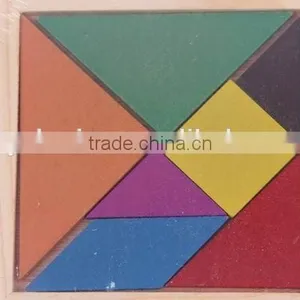 Educational Toy Colorful Wooden Jigsaw Puzzles/tangram Puzzle/seven-piece Puzzle Toy for Children thumbnail-5