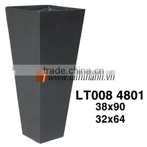 Vietnam Manufacturer Rustic Home Decor Cylinder Tall Dark Pot thumbnail-1