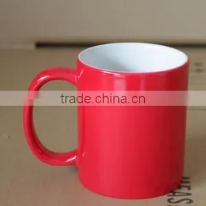 11oz Solid Colorful Ceramic Coffee Mug thumbnail-1