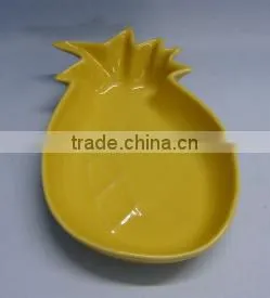 Stoneware Pineapple Design Dishes Plates thumbnail-1
