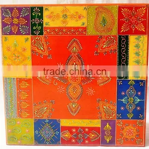 Indian Crafted Hand Painted Wooden Bajot thumbnail-1