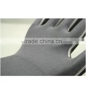 NMSAFETY EN388 4121 13 Gague Grey Nylon Liner Coated Double Nitrile on Palm Waterproof Safety Work Gloves thumbnail-3