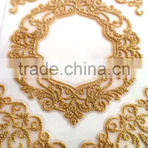 Popular Glitter Lace Foam Sticker, Graceful Decorative Shinny Glitter Sticker, Elegant Lace Sticker thumbnail-6