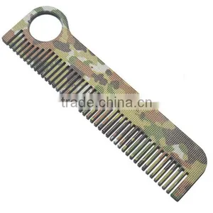 TK-5963 Outdoor Camouflage Ti EDC Titanium Comb for Soft Hair thumbnail-2