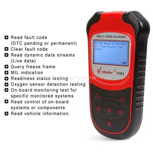 V-checker V303 EOBD OBD2 Scanner Car Engine Fault Code Reader CAN Diagnostic Scan Tool thumbnail-3