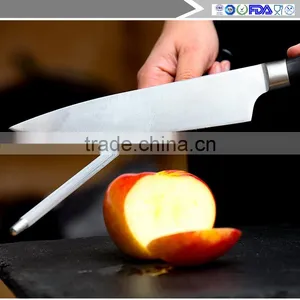 Chef's Knife and Sharpener - Professional Set by LK Kitchen - 8 Inch Stainless Steel Sharp Blade Kitchen Knife for the Home Cook thumbnail-4