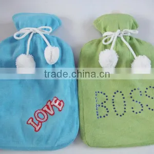 Fashion Animal Embroidery Designs Hot Water Bottle With Knit Cover thumbnail-1