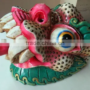 Dragon Mask Wall Hanging Decor Handmade in Nepal thumbnail-2