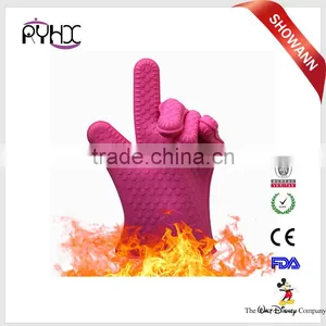 Silicone Oven Glove With Fingers , Microwave Oven Silicone Gloves , Silcone Bbq Glove thumbnail-2