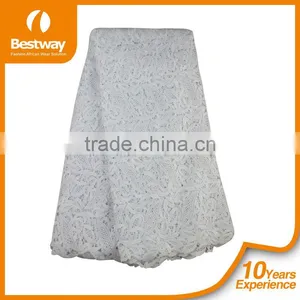 Royal Blue Chemical China Embroidery Lace Fabric Beaded Guipure Lace Cupion Lace CP0011 thumbnail-4
