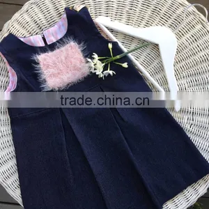 OEM Wholesale Price Baby Girl Clothes Denim Dress thumbnail-1