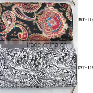 New Stylish Women Canvas Cotton Classic Floral Wallet thumbnail-2