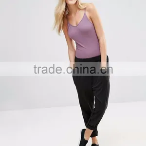 Hot Summer Sexy Women Cut Out Back Halter Bodysuit Plain Style Silm Fit Playsuit Custom Design One Piece Jumpsuit thumbnail-5
