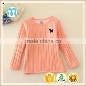 Factory Manufacture Supply Long Sleeves Girl Undershirt in Stock, Kids Warm Undershirts/sweatshirts for Girls thumbnail-1