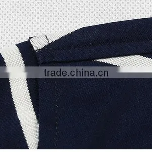 New Design Men's Casual T-shirt Short Sleeve Tee Formal Navy Blue Stripe POLO Shirt thumbnail-6