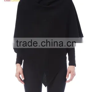 Hot Sale Cashmere Poncho Wrap Wool Pashmina Wrap Poncho thumbnail-1
