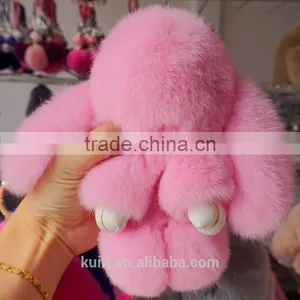 Lovely Rabbit Fur Rabbit Keychain Charm Pendant Keychains Fashion Jewelry Toy Doll Hanging Pendant Accessories Gift thumbnail-5