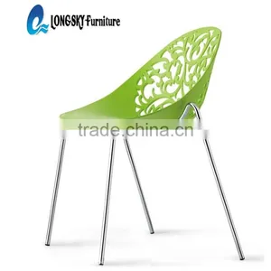 LS-4002 China Supplier Bonsai Chair , New Design Modern Plastic Chair for Living Room thumbnail-4