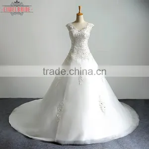 2017 Lace Beaded Ball Gown Wedding Dress thumbnail-1