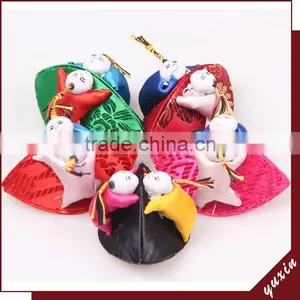 Many Colors Chinese Style Brocade Small Beads Coin Pouch SH071 thumbnail-1