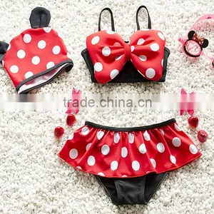 Popup Lovely Dot Children's Split Kids Swimwear For Girls thumbnail-1