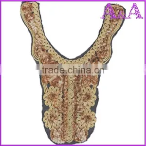 Rice White Small Wave Water Soluble Lace Trim Embroidered Crochet Lace Collar thumbnail-2