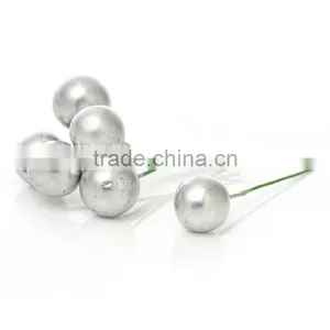 Foam Artificial Flower Stamen Pearlized Craft Cards Cakes Decoration Silver 60.0mm(2 3/8") x 13.0mm( 4/8"), 200 PCs thumbnail-1