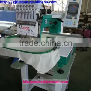 Fushun 1201 12needles Single Head Flat and Cap and t Shirt Computerized Embroidery Machine thumbnail-2