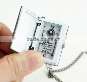 Death Note Book Shape Pocket Watch With Chain Necklace Watch thumbnail-2