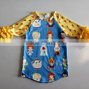 Wholesale Newest Boutique Girl Clothing Top Baby Girls Unique Top Printed Princess thumbnail-2
