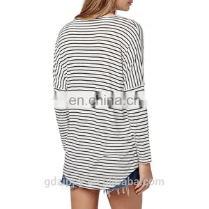 China Clothing Manufacture Wholesale Stripe Maternity Tops thumbnail-3