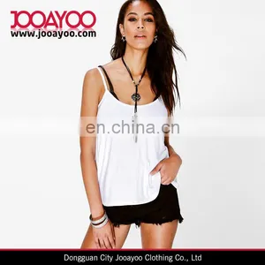 Classic Swing Shape Spaghetti Straps Scoop Neckline Tank Tops For Women thumbnail-1