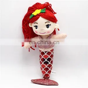 ASTM Test Custom Stuffed Plush Pink Pretty Girl Mermaid Doll 2017 Fashion New Rag Soft Doll Toy thumbnail-3