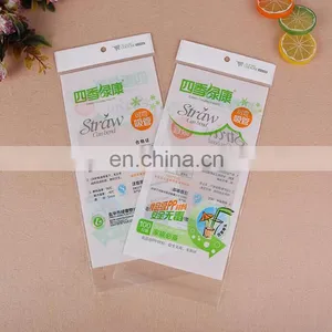 Custom Logo Design Printing Low Price Customized Printing Self Adhesive OPP/PVC/CPP Plastic Straws Packing Bags thumbnail-1