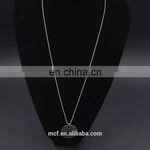 Crystal Diamond Fashion Pendant Chunky Silver Coin Necklace MCB-0045 thumbnail-2
