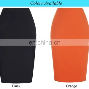 Kate Kasin High Stretchy High Waist Shirred Waist Detail Hips-Wrapped Pencil Skirt KK000278-1 thumbnail-5