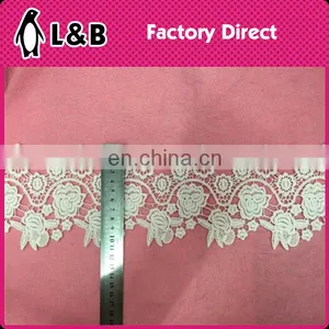 Fashion 2016 Milk Silk Embroidery Lace Trimmings Fancy Embroidery Lace Trim,embroidered Bridal Lace Trim thumbnail-3