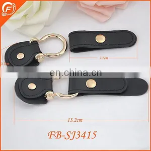 Black PU Leather Metal Toggle Coat Button thumbnail-1