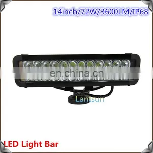 Good Quality Car Performance Part 14 Inch 72W Straight 4x4 Trucks IP68 off Road Led Light Bar thumbnail-1