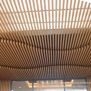 Different Color Aluminum Square Tube Wooden Grain Stone Outdoor/indoor thumbnail-1